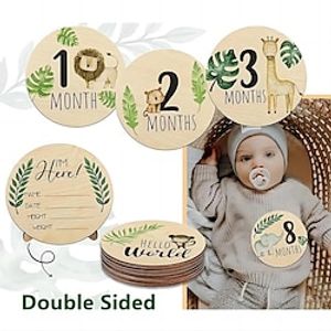 Adorable Wooden Milestone Cards - Perfect Baby Shower Gift for Boys  Girls - Perfect for Newborn Photography Lightinthebox