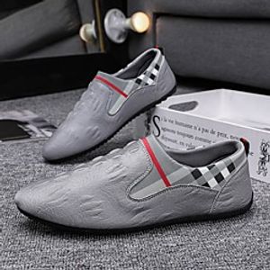 Men's Loafers  Slip-Ons Moccasin Comfort Loafers Casual Daily Walking Shoes Microfiber Breathable Non-slipping Wear Proof Black Gray Spring Lightinthebox
