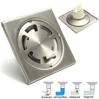 10*10cm Bathroom Square Stainless Steel Floor Drain Water Strainer Fliter Drain Strainer - thumbnail