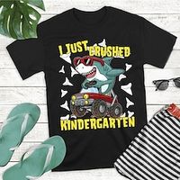 Kids Boys T shirt Short Sleeve 3D Print Cartoon Letter Animal Crewneck Green Black Rainbow Children Tops Spring Summer Active Fashion Daily Daily Outdoor Regular Fit 3-12 Years Lightinthebox - thumbnail