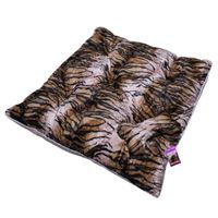 Coco Kindi Cushion With Bone Tiger Stripe Washable Fur Bed For Dogs & Cats - Size 2 - 55x65cm