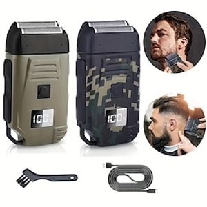 Men's Razor Electric Reciprocating Razor Retro Double Net Digital Display Mini Beard Knife Lightinthebox