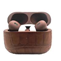 Customized Apple AirPods Pro 3 Leather Alligator Truffle
