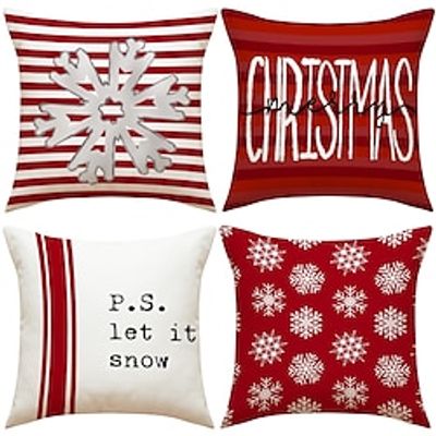Christmas Red Pillow Cover 1PC Decorative Xmas Toss Pillows Throw Pillow Covers Soft Pillowcase for Bedroom Livingroom Sofa Couch Chair Bench Lightinthebox Christmas Red Pillow Cover 1PC Decorative Xmas Toss Pillows Throw Pillow Covers Soft Pillowcase for Bedroom Livingroom Sofa Couch Chair Bench Lightinthebox