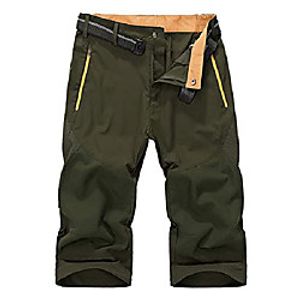 mens quick dry breathable hiking safari shorts lightweight waterproof outdoor sports capri cargo pants green 36 Lightinthebox