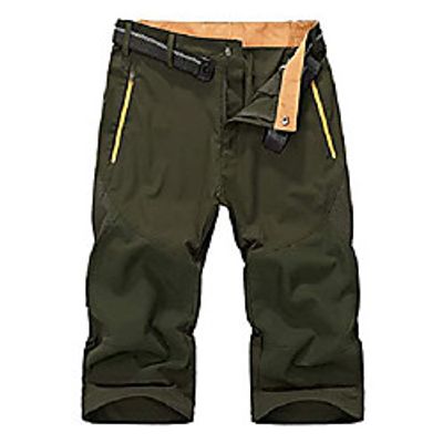 mens quick dry breathable hiking safari shorts lightweight waterproof outdoor sports capri cargo pants green 36 Lightinthebox
