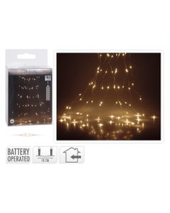Homesmiths Christmas Silverwire 160 LED Warm White Cascade Box