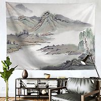 Landscape Painting Wall Tapestry Art Decor Blanket Curtain Hanging Home Bedroom Living Room Decoration Polyester miniinthebox - thumbnail