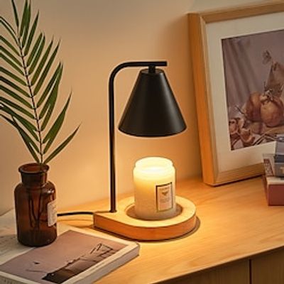 Lily of the Valley Aromatherapy Melting wax Lamp Bedside Wooden Art Melting Candle Lamp Simple Japanese Style Smokeless Temperature-adjustable Night Light Lightinthebox