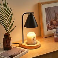 Lily of the Valley Aromatherapy Melting wax Lamp Bedside Wooden Art Melting Candle Lamp Simple Japanese Style Smokeless Temperature-adjustable Night Light Lightinthebox - thumbnail