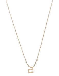 Harfi Ha Necklace Medium Solid Gold Plus 1 Solitaire