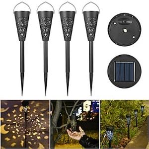 4pcs Pathway Lights Outdoor Solar LED Lawn Light Waterproof Garden Decor Lamp for Pavilion Yard Landscape Buried Lamps Garden Lawn Lights miniinthebox