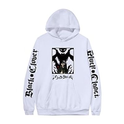 Inspired by Black Clover Asta Hoodie Cartoon Manga Anime Front Pocket Graphic Hoodie For Men's Women's Unisex Adults' Hot Stamping 100% Polyester miniinthebox