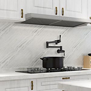 Kitchen faucet - Two Handles One Hole Painted Finishes Pot Filler Wall Mounted Contemporary Kitchen Taps miniinthebox