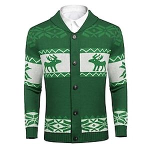 Christmas Reindeer Ugly Christmas Sweater / Sweatshirt Sweatshirt Pullover Anime Funny Top For Men's Adults' 3D Print 100% Polyester Party Casual Daily miniinthebox