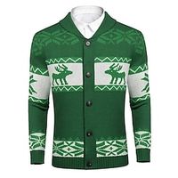Christmas Reindeer Ugly Christmas Sweater / Sweatshirt Sweatshirt Pullover Anime Funny Top For Men's Adults' 3D Print 100% Polyester Party Casual Daily miniinthebox - thumbnail