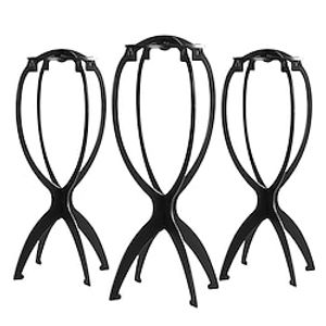 Wig Stand Wig Head Stand for Multiple Wigs Black 3 Pack miniinthebox