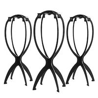 Wig Stand Wig Head Stand for Multiple Wigs Black 3 Pack miniinthebox
