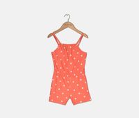 Toddler Girls Polka Dots Romper Coral Toddler Girls Polka Dots Romper Coral