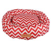 M-PETS Tasmania Round Cushion Red/White
