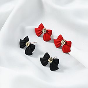 Women's Earrings Geometrical Fashion Stylish Earrings Jewelry Black  Red For Street Lightinthebox