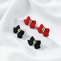 Women's Earrings Geometrical Fashion Stylish Earrings Jewelry Black  Red For Street Lightinthebox - thumbnail
