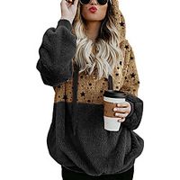 Women's Hoodie Pullover Color Block Front Pocket Daily Fuzzy Hoodies Sweatshirts  Cotton Slim Gray Green Black miniinthebox - thumbnail