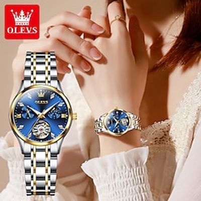 OLEVS 6608 Automatic Mechanical Watch For Women Deep Waterproof Luminous Moon Phase Hand Clock Original Luxury Women's Watches Lightinthebox OLEVS 6608 Automatic Mechanical Watch For Women Deep Waterproof Luminous Moon Phase Hand Clock Original Luxury Women's Watches Lightinthebox