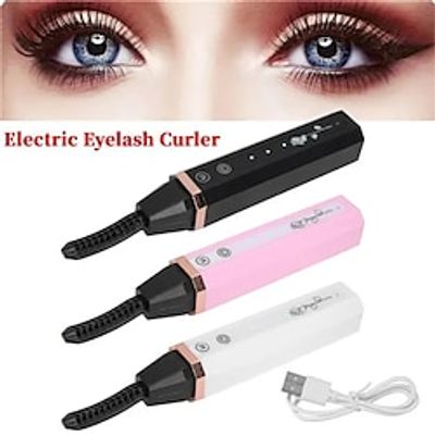 PinkWhiteBlack Electric Eyelash Curler USB Charging Electric Heating Eyelash Curler Portable Lasting Eyelash Curling Tool Lightinthebox