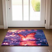 Pink Butterfly Lake Doormat Non-Slip Oil Proof Rug Indoor Outdoor Mat Bedroom Decor Bathroom Mat Entrance Rug Door Mat Lightinthebox