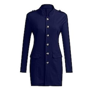 Women's Coat Solid Color Others Casual Coat Spring  Summer Valentine's Day Long Jacket Blue Lightinthebox