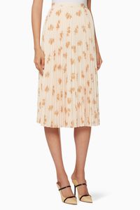Adeena Floral Print Midi Skirt
