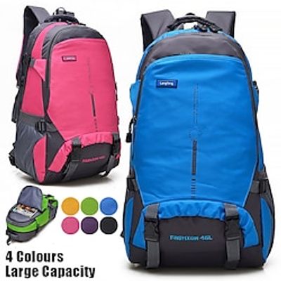 Men's Backpack School Bag Bookbag Functional Backpack School Outdoor Daily Solid Color Color Block Oxford Cloth Large Capacity Waterproof Lightweight Zipper Black Yellow Blue miniinthebox