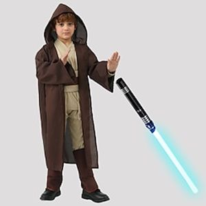 Obi-Wan Kenobi Jedi Knight Cosplay Costume Outfits Costume Boys Movie Cosplay Cosplay Jedi Knight Top Pants Cloak Carnival Masquerade Polyester Lightinthebox