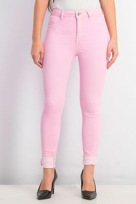 Womens Skinny Pants Washed Pink Womens Skinny Pants Washed Pink