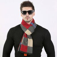 Men's Brushed Lattice Luxury Business Casual Scarf