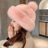 Hats Headwear Acrylic  Cotton Bowler  Cloche Hat Fedora Hat Casual Holiday Retro Elegant With Pure Color Splicing Headpiece Headwear Lightinthebox - thumbnail