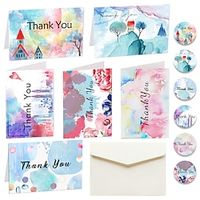 6Pcs/Set Greeting Cards Thank You Card Greeting Cards with Envelopes Infant Gift Blessing  Gift Cards Business Envelopes Card Gifts Paper Note Card miniinthebox - thumbnail