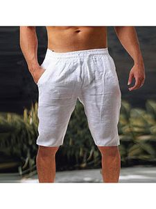 Men's Loose Linen Breathable Half Pants Men's Sports Casual Pants