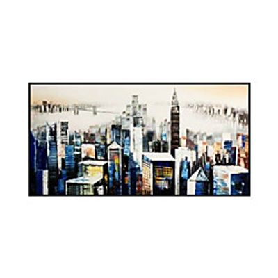 Oil Painting Hand Painted Abstract Urban Architectural Landscape Wall Art Home Living Room Decoration Decor Rolled Canvas No Frame Unstretched Lightinthebox