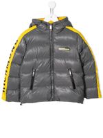 John Richmond Junior side-stripe padded jacket - Grey