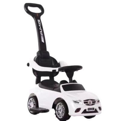 Megastar Ride On Mercedes Style Foot To Floor Push Car With Handle For Easy Steering - Blue