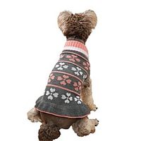 Dog Cat Sweater Dress Dog clothes Plants Leaf Elegant Euramerican Weekend Homewear Winter Dog Clothes Puppy Clothes Dog Outfits Warm Blue Gray Costume for Girl and Boy Dog Knitted XS S M L XL miniinthebox - thumbnail