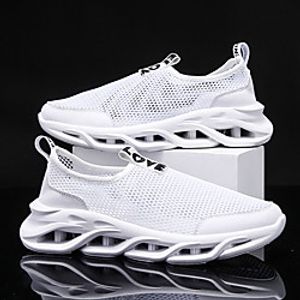 Men's Loafers  Slip-Ons Sporty Look Comfort Shoes Casual Daily Water Shoes Walking Shoes Mesh Breathable Non-slipping Wear Proof White Black Gray Summer Lightinthebox