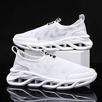 Men's Loafers  Slip-Ons Sporty Look Comfort Shoes Casual Daily Water Shoes Walking Shoes Mesh Breathable Non-slipping Wear Proof White Black Gray Summer Lightinthebox - thumbnail