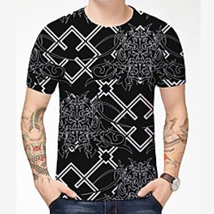 Men's T shirt 3D Print Dragon Graphic Graphic Prints 3D Print Short Sleeve Daily Tops Chinese Style Casual White Black miniinthebox