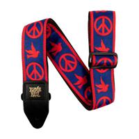 Ernie Ball P04698 - Red And Blue Peace Love Dove Jacquard Guitar Strap - thumbnail