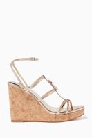 JC Wedge 110 Sandals in Metallic Nappa JC Wedge 110 Sandals in Metallic Nappa