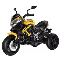 Megastar Ride On 12V Xblade Trike Electric Power Up Sports Motorbike For Kids, Yellow - 9888 yellow (UAE Delivery Only)
