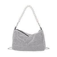 Women's Sling Bags Evening Bag Crossbody Bag PU Leather Sequin Geometric 3D Metallic Daily Going out Black Silver Lightinthebox - thumbnail